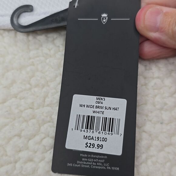 NWT Walter Hagen Men's Wide Brim Sun Hat White - Picture 6 of 7